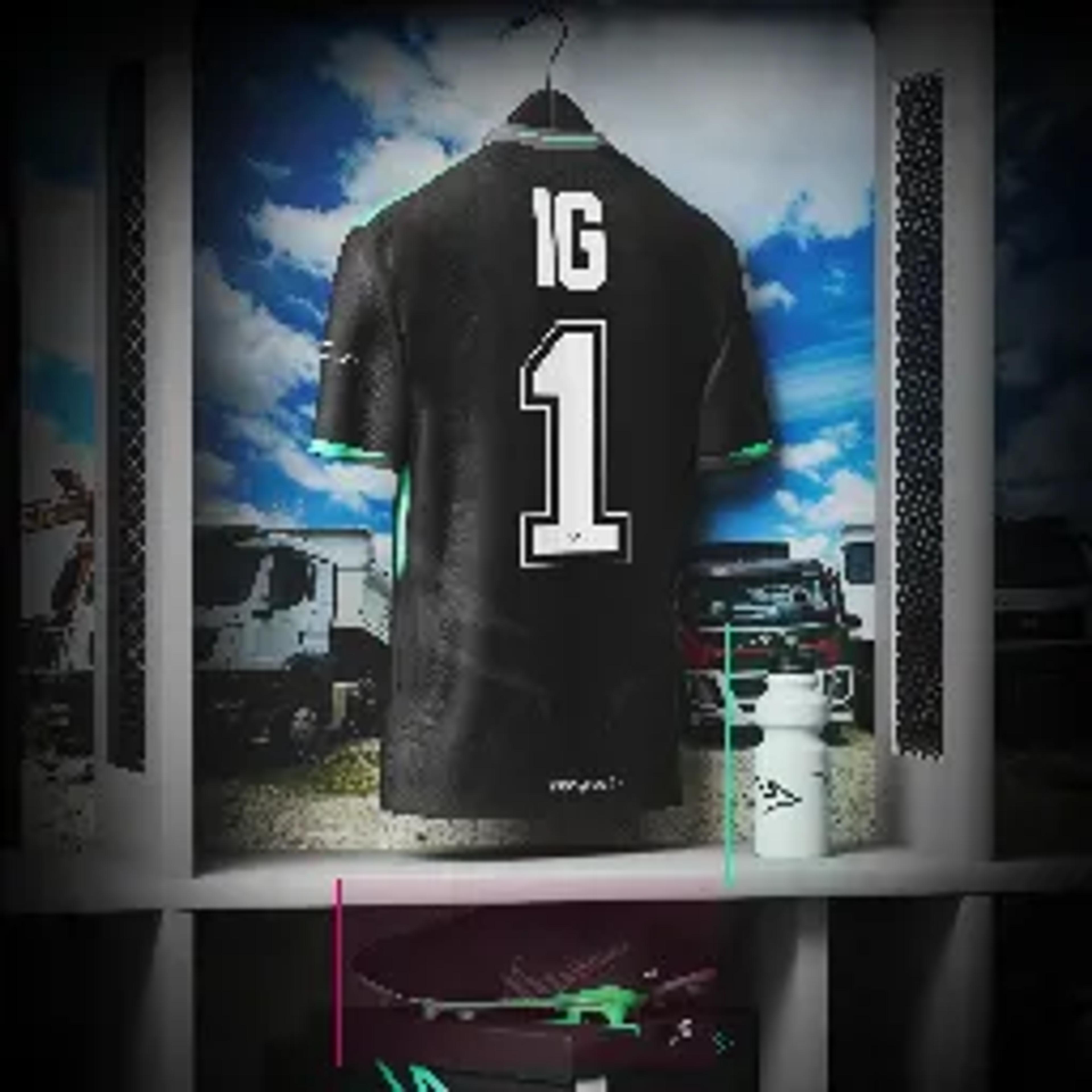 Idries Gurdezi's Saphyroo shirt, name and number across the back
