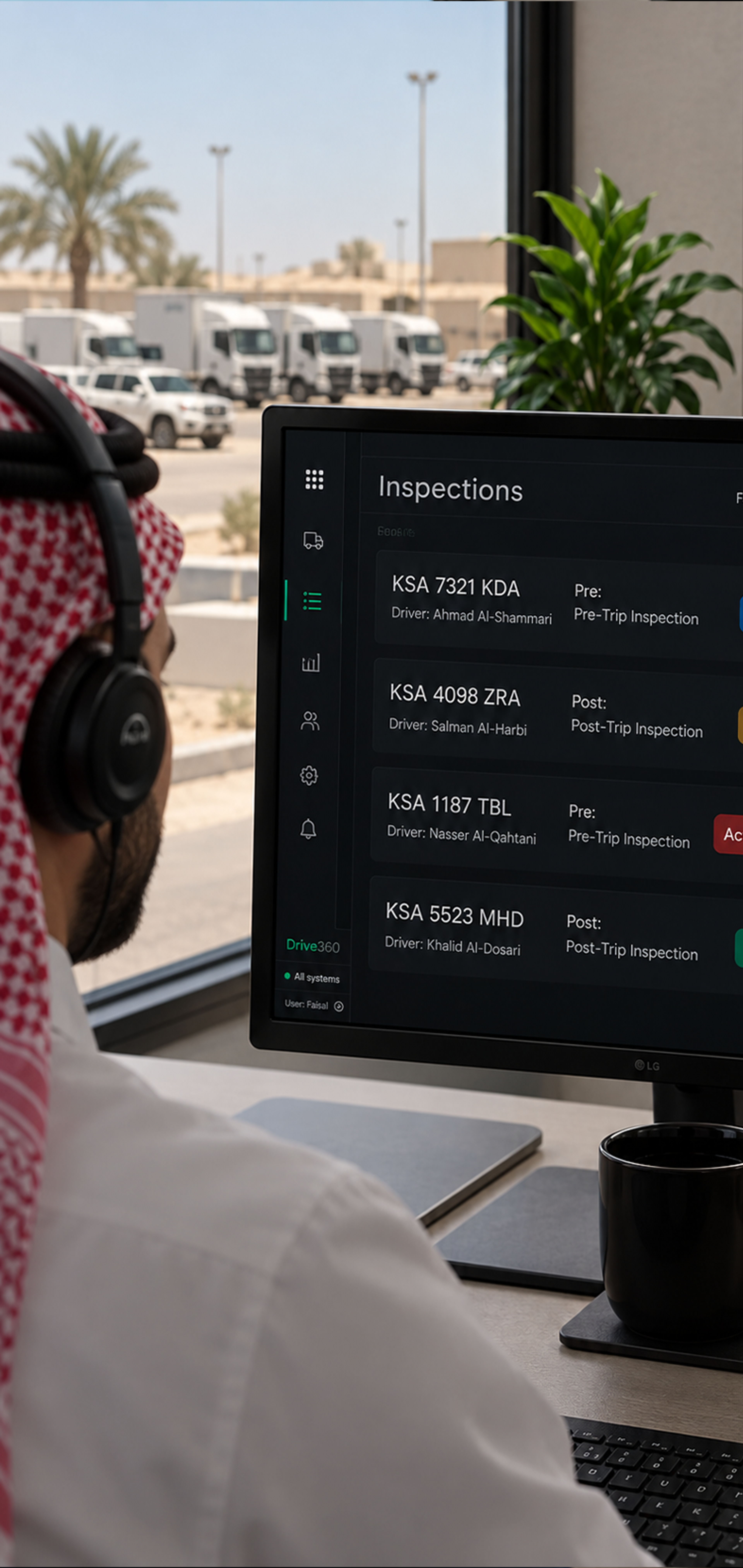 Drive360 app: requirement marked compliant with the evidence attached