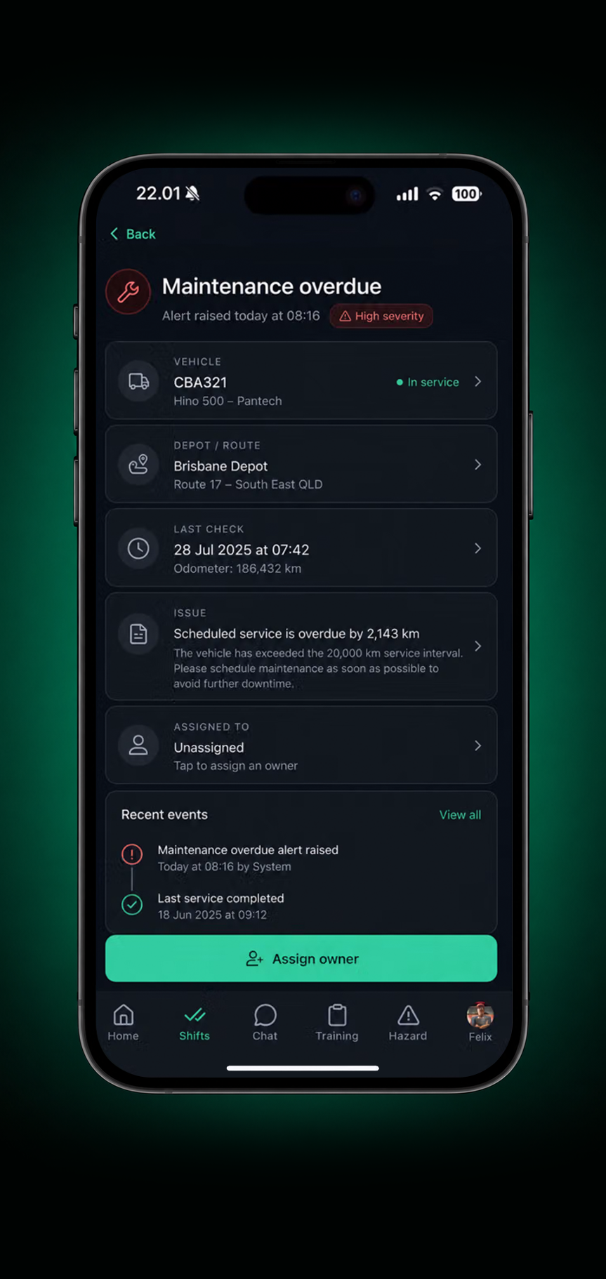 Drive360 app: the record behind the alert