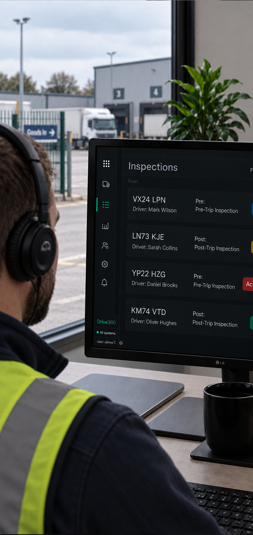 Drive360 app: requirement marked compliant with the evidence attached