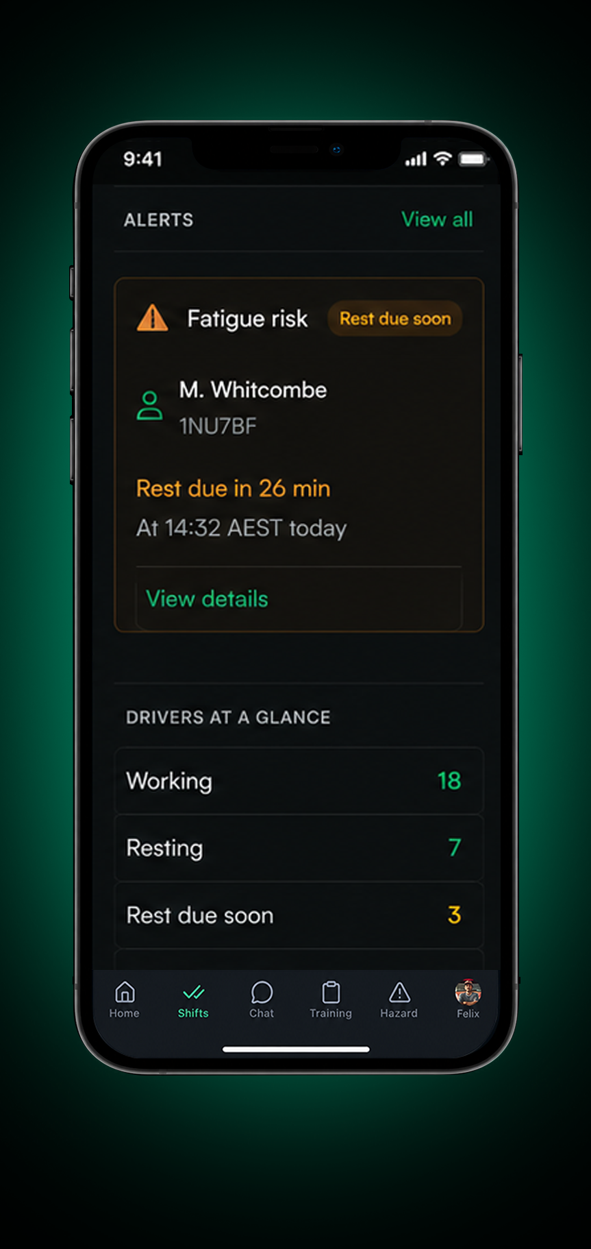 Drive360 app: declaration submitted confirmation