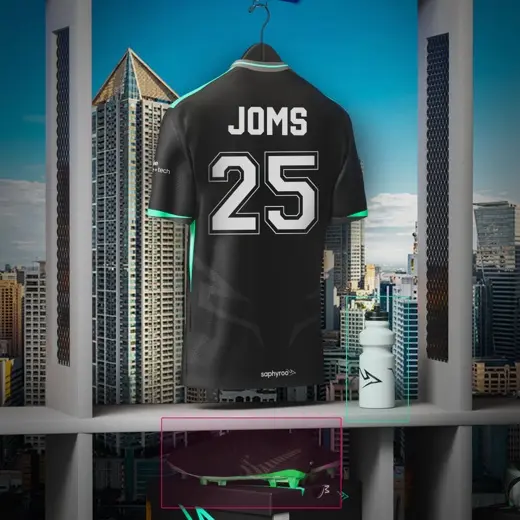 Joms's Saphyroo jersey, number 25