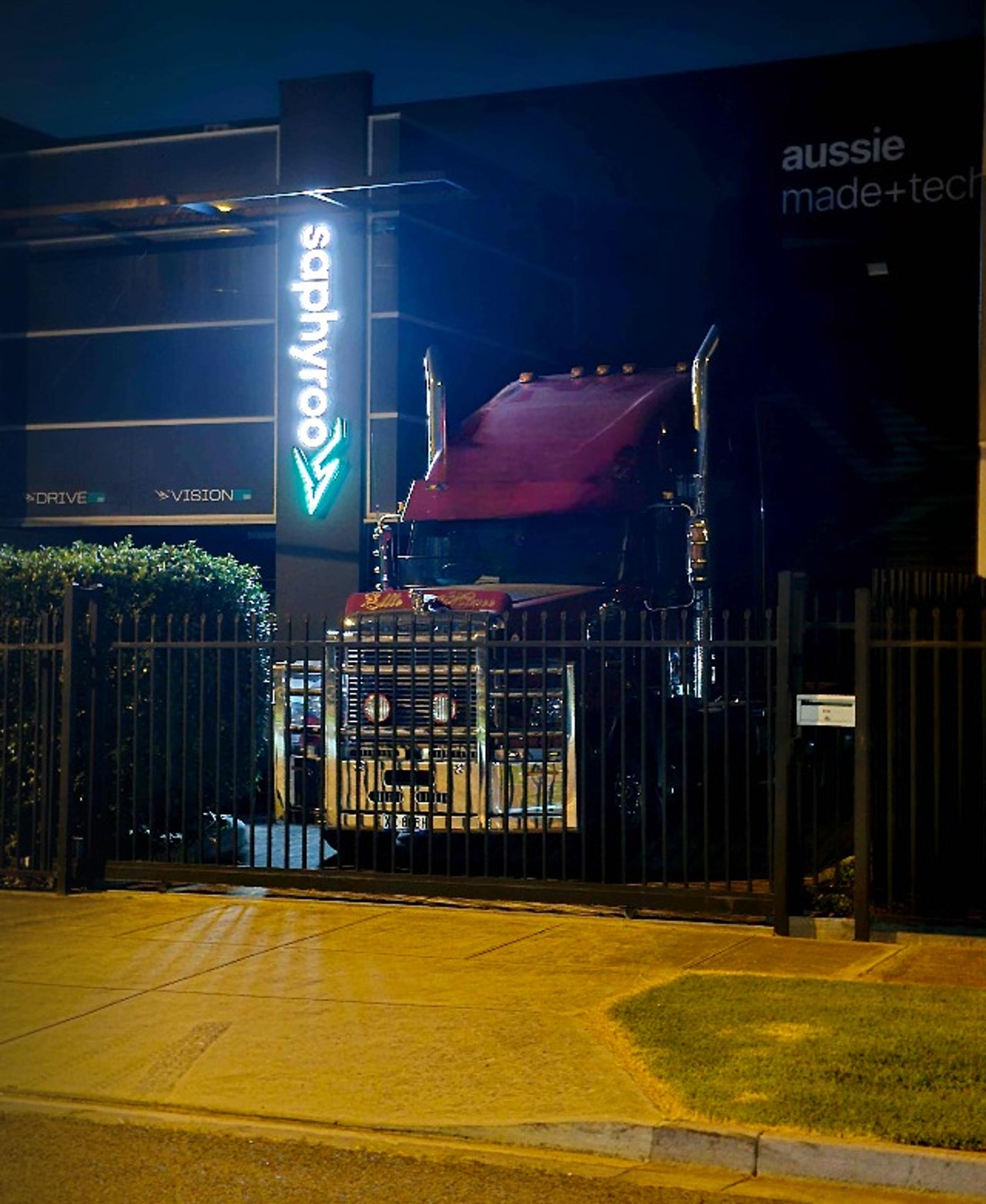 Saphyroo HQ at night