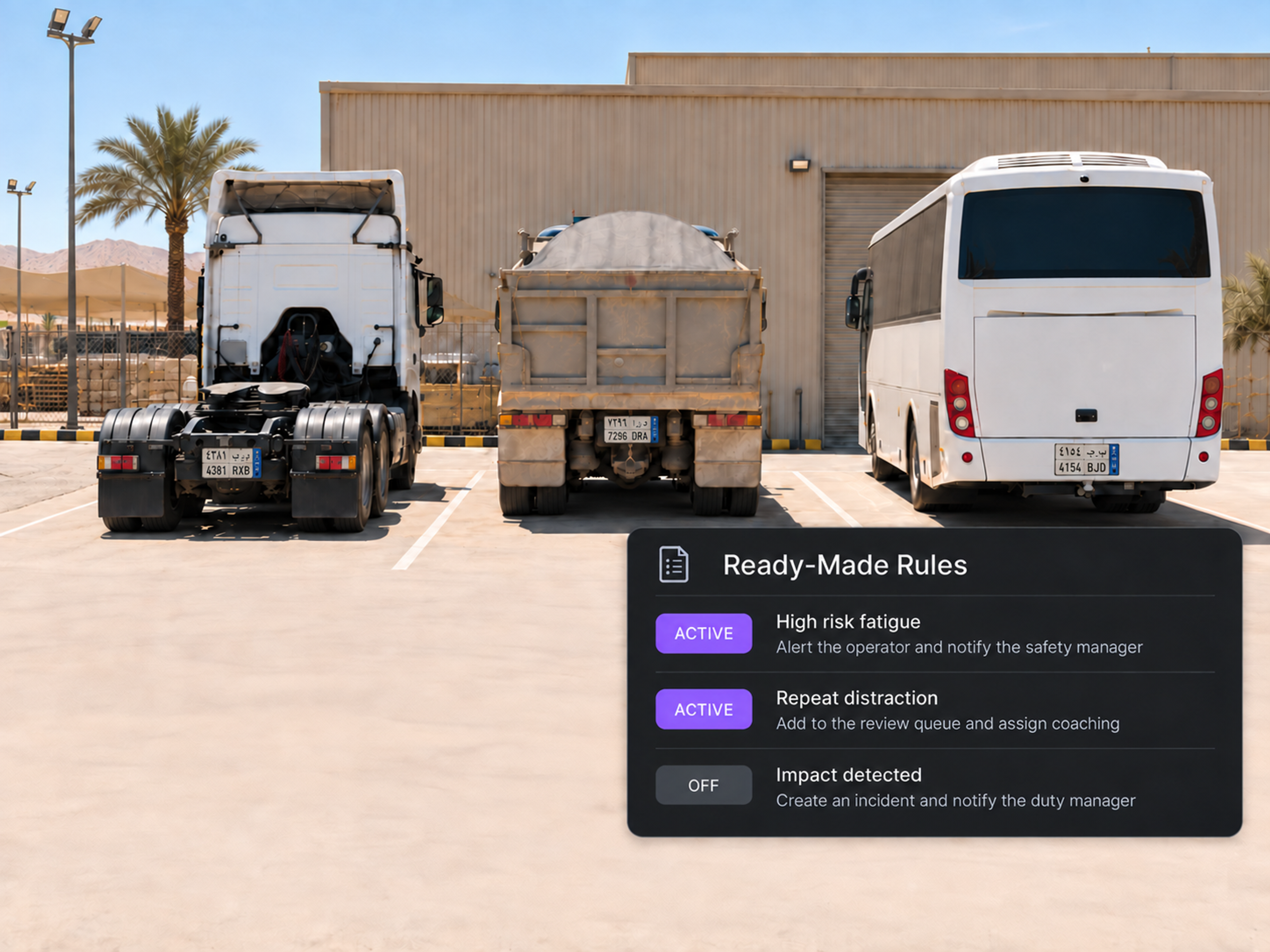 The automation examples panel with pre-built workflow cards. 4:3, dark UI.
